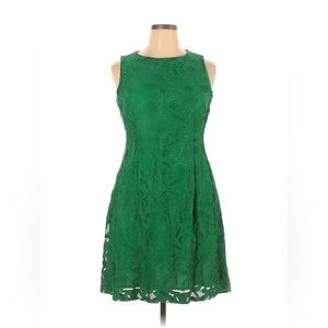 Eva Mendes Lace Overlay Casual Dress